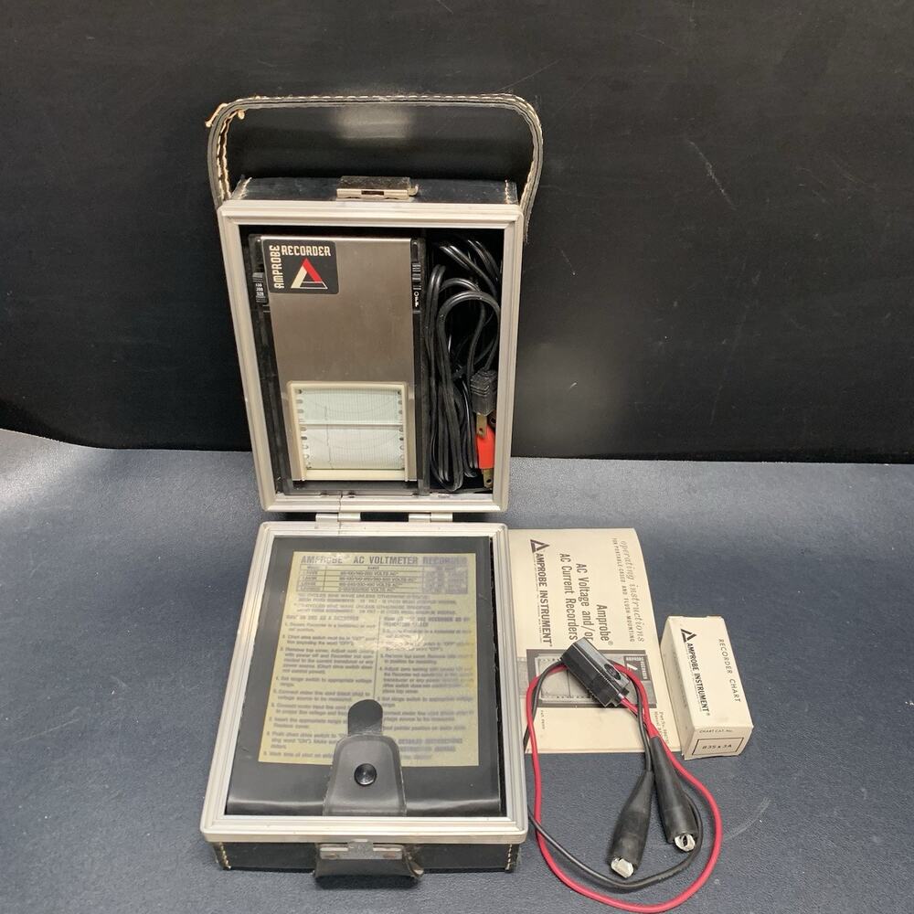 Vintage Amprobe Recorder LAV3X, 130 260 520 AC Volts Scale Voltmeter & Extras.